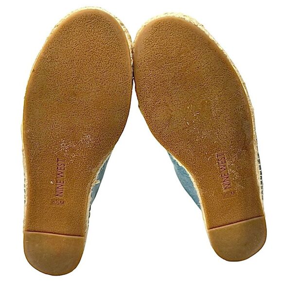 Nine West Womens Guinup Espadrilles Sneakers, Light Blue/White, Size 8.5 Medium - Picture 4 of 7